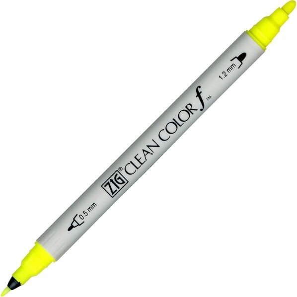 呉竹 ZIG クリーンカラーf 10×152mm 蛍光イエロー TCS-6000T-001 1本
