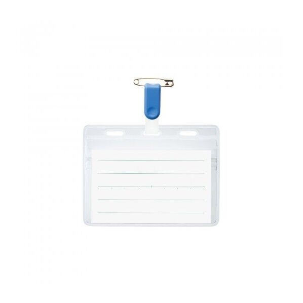 カラータッグ名札 チャックタイプ 青 NF-653-B 1個