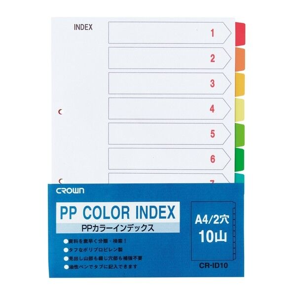 PPカラーインデックス1組A4判縦