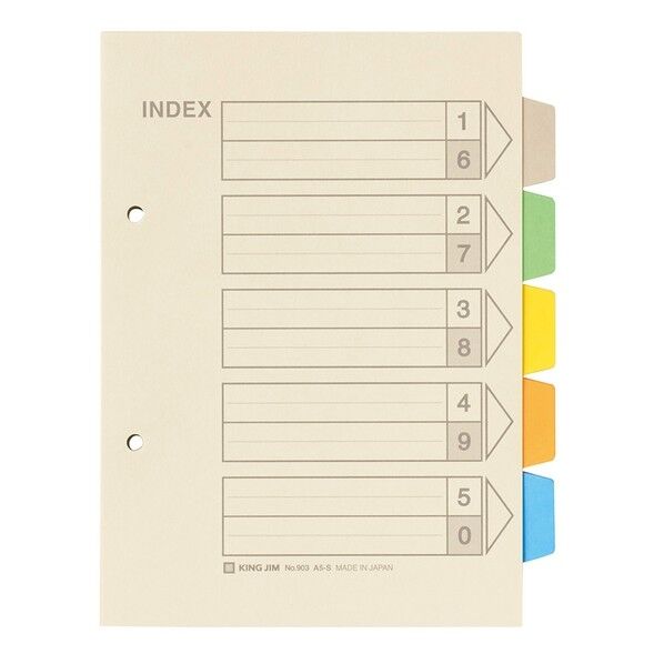カラーインデックス ヨコ型(10組入)
