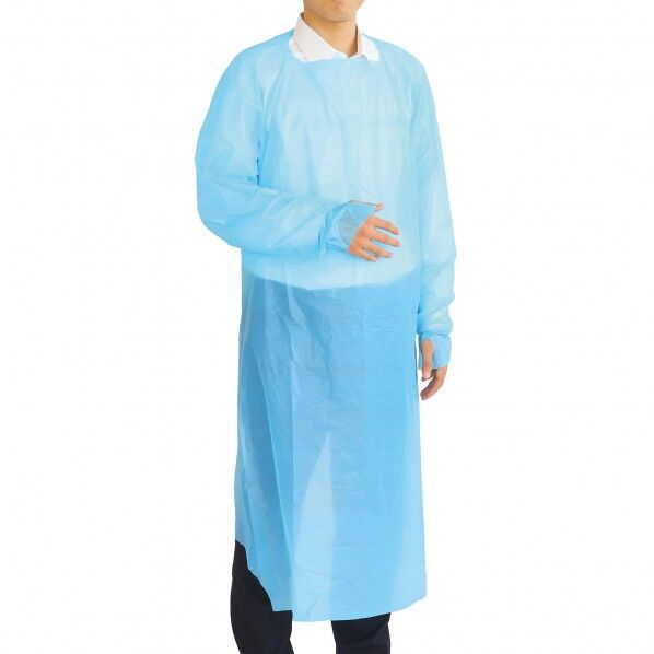 袖付ビニールエプロン(10枚組)