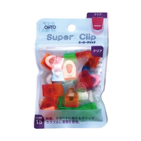 スーパークリップ クリア 38個入 クリア PSC-380 1P.