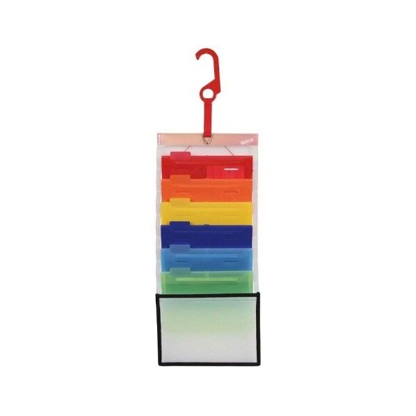 A5ソーテッド 6ポケット レインボー 22360 1枚