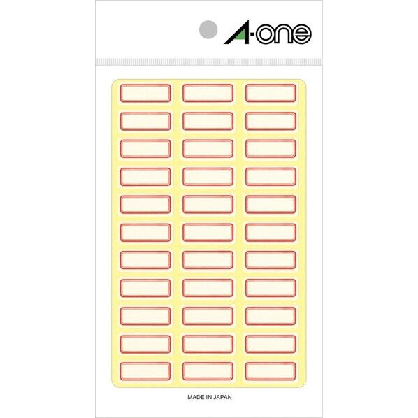 セルフラベル 赤枠 36面 90×150mm 03001 1p