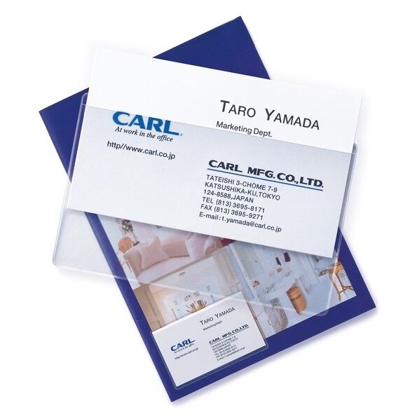 カール事務器 粘着ポケット Qfit 名刺ポケット横開き CL-61 10枚...