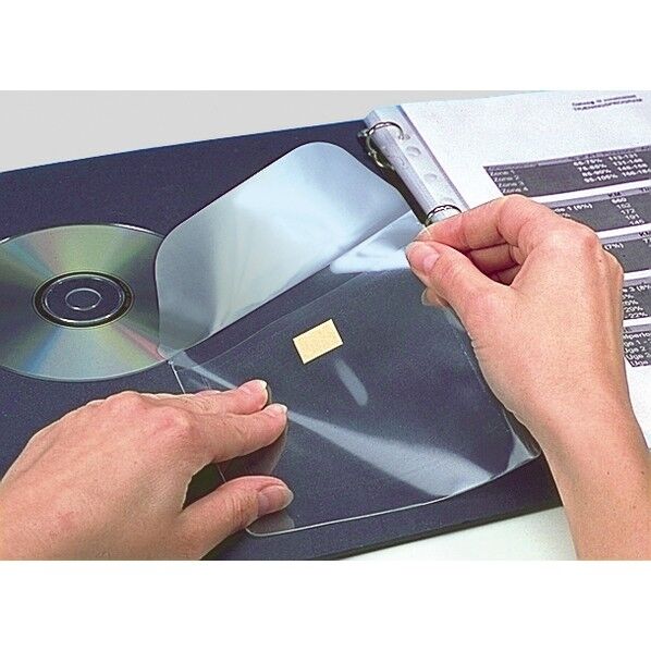 カール事務器 粘着ポケット Qfit メディアポケットCD用 CL-91 6枚...