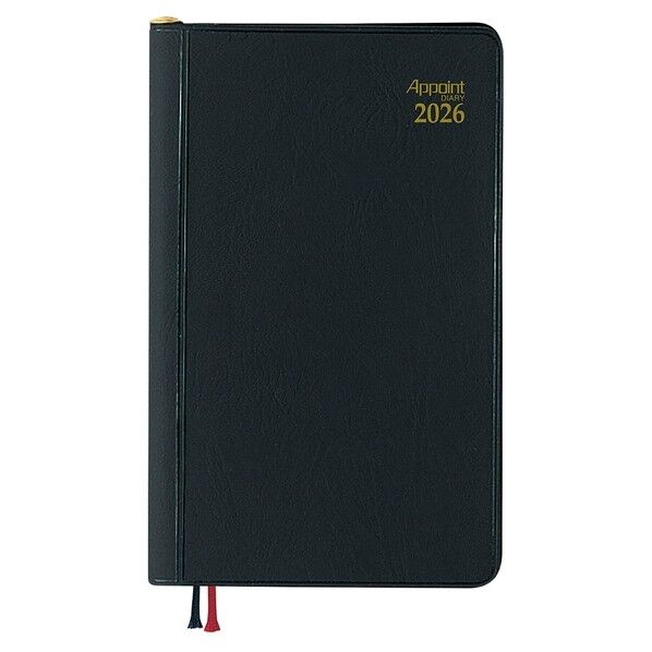 アポイント 2026 アポイント 1W 鉛筆付◆ 手帳 ブラック E1003 1冊
