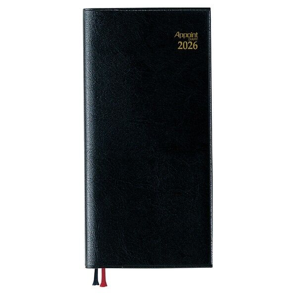 アポイント 2026 アポイント 1W+横罫◆ 手帳 ブラック E1308 1冊