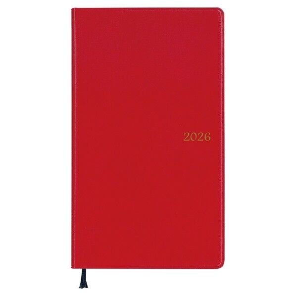 アポイント 2026 アポイント 1Mブロック 日曜始 レッド◆ 手帳 レッド E1640 1冊