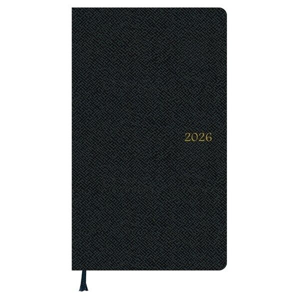 アポイント 2026 アポイント 1Mブロック 日曜始 ブラック◆ 手帳 ブラック E1643 1冊