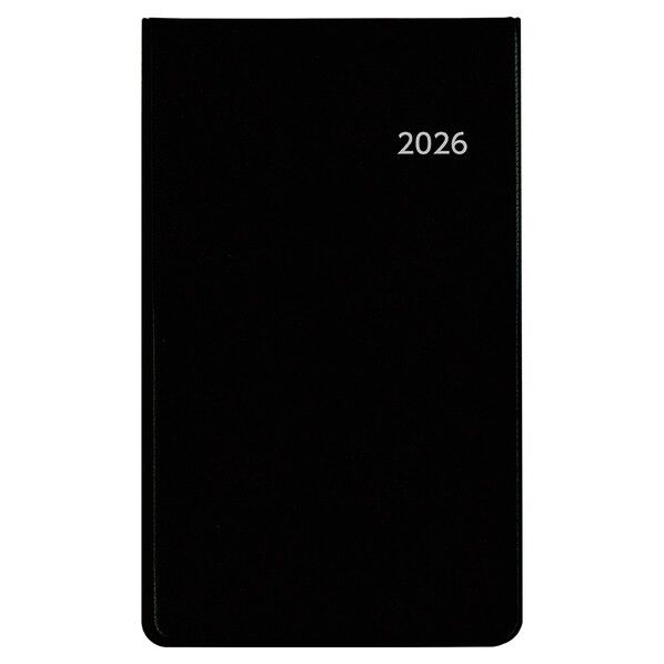 アポイント 2026 アポイント 文字大 1Mホリゾンタル 縦開 ブラック◆ 手帳 ブラック E8302 1冊