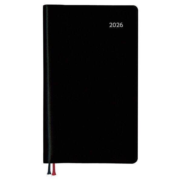 アポイント 2026 アポイント 文字大 1W+横罫 ブラック◆ 手帳 ブラック E8311 1冊