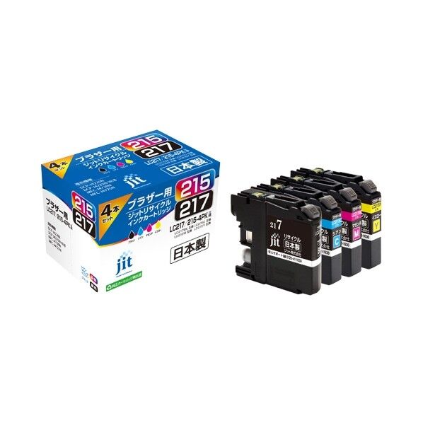 ブラザー brother LC217/215-4PK対応リサイクルインクカートリッジ 4色パック JIT-B2172154P 1個