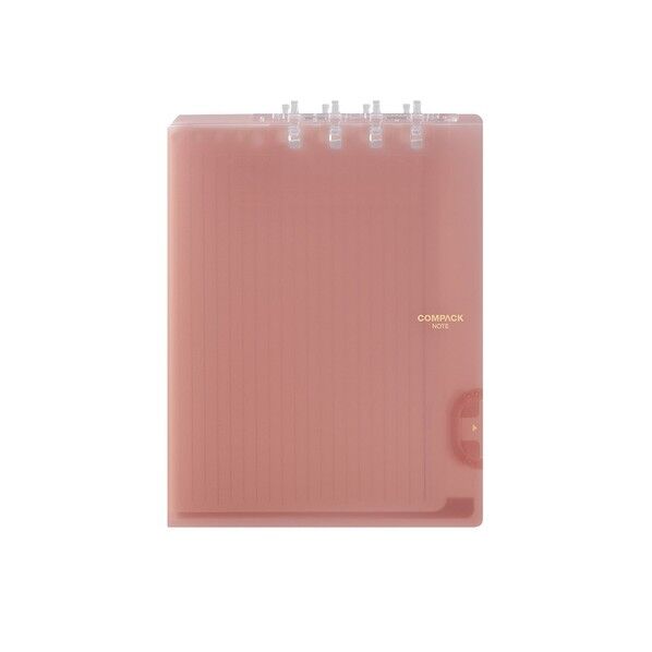 二つ折りリングノートコンパックノートB5 ピンク 9955TY-P 1点