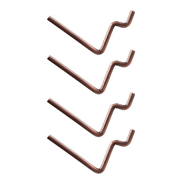 有孔ボード PEGGY L字フック 茶 PGP01-BR 4個