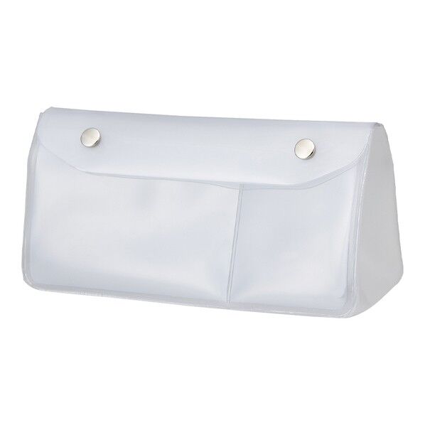 ALCLEA トライアングルペンケース クリヤー 195×65×100mm A7942-1 1個