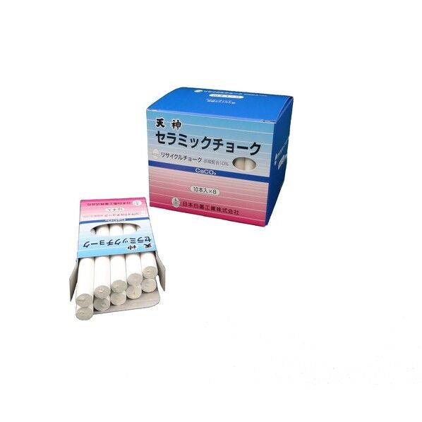 セラミックチョーク炭酸カルシウム製80本入 CCH-1/白 1点