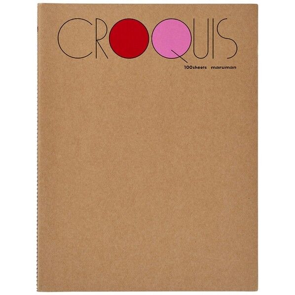 クロッキー 白クロッキー紙 L レッド 362×277×9mm SL-01 1冊