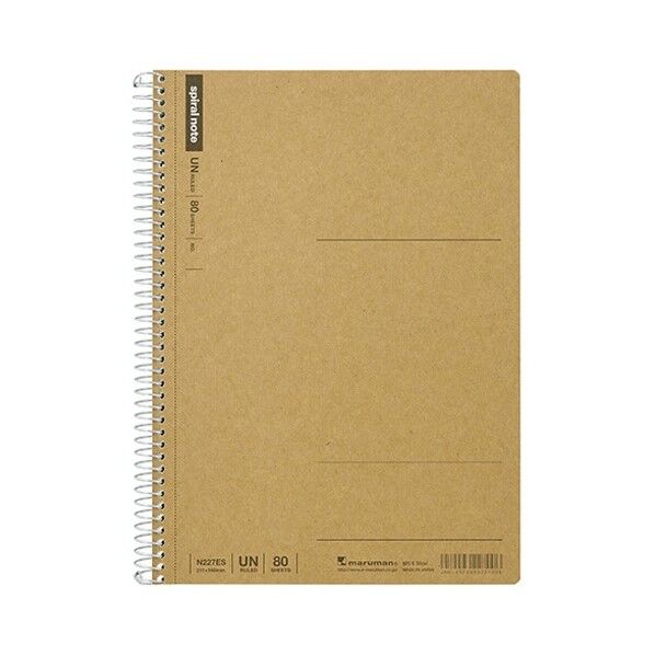 A5 スパイラルノート 無地80枚