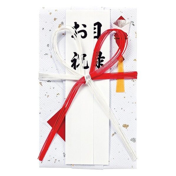 金封 金振赤白7本花結お祝 145×230mm キ-421 1枚