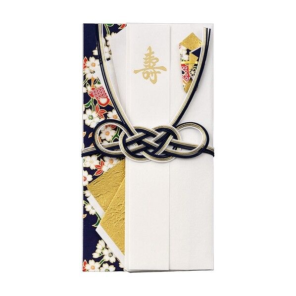 デザイン金封 彩どり  濃紺 95×180mm キ4B 1枚