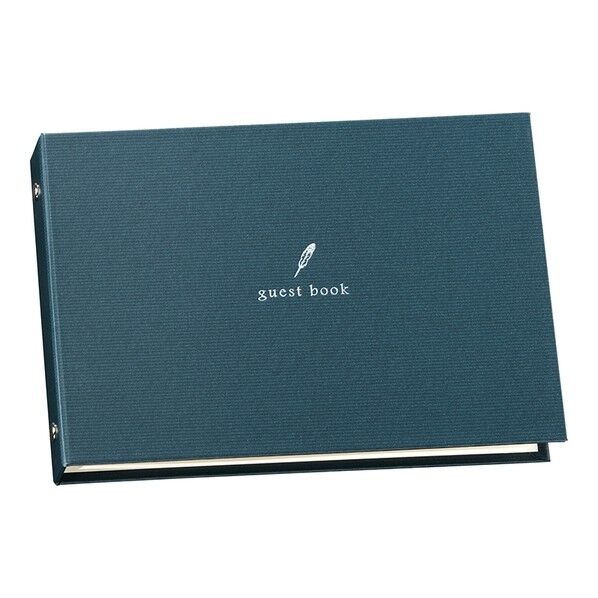 ゲストブック クイル 紺 紺 235×165×28mm メ-60DB 1冊