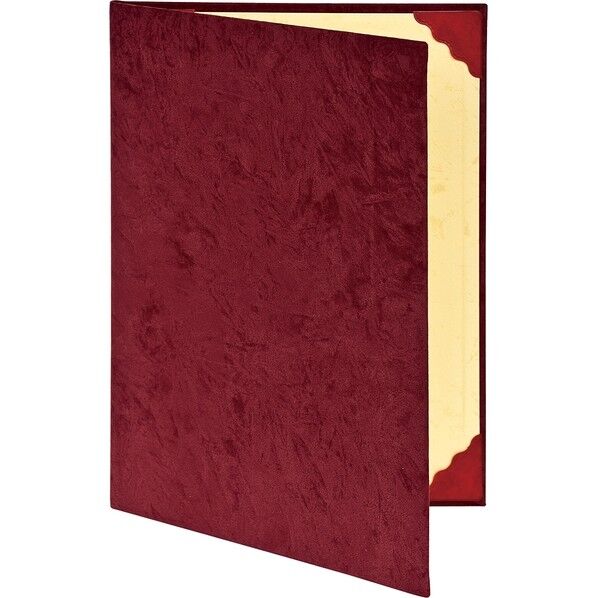 証書ファイル 布クロス貼り(スエード調)タイプ A4判 エンジ 226×319×15mm FSS-A4-R 1冊