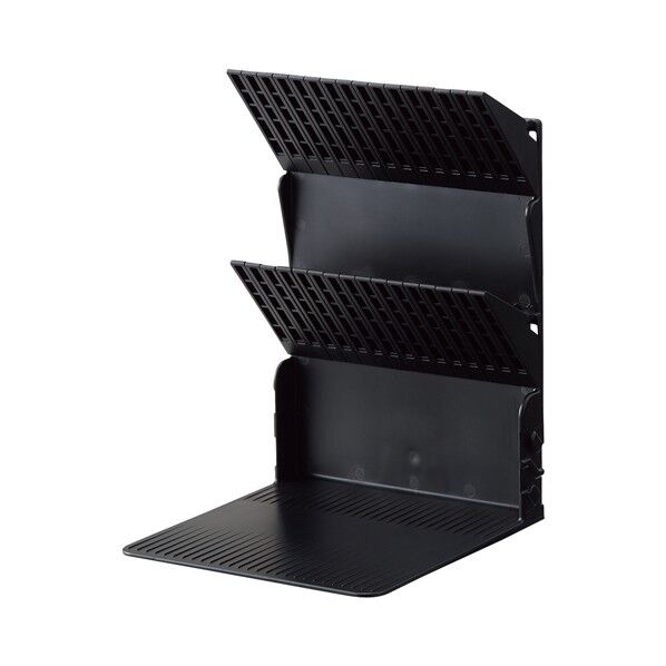 リヒトラブ 1冊でも倒れないブックスタンドA4Med 142×150×212mm ブラック A3580-24 1点