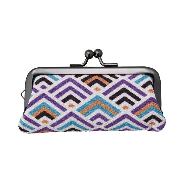 印鑑ケースF 横入 菱青海波柄 青