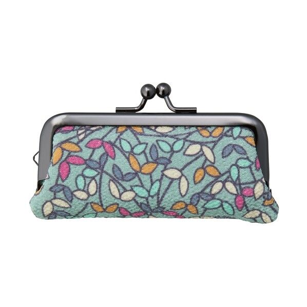 印鑑ケースF 横入 いちょう柄 水色