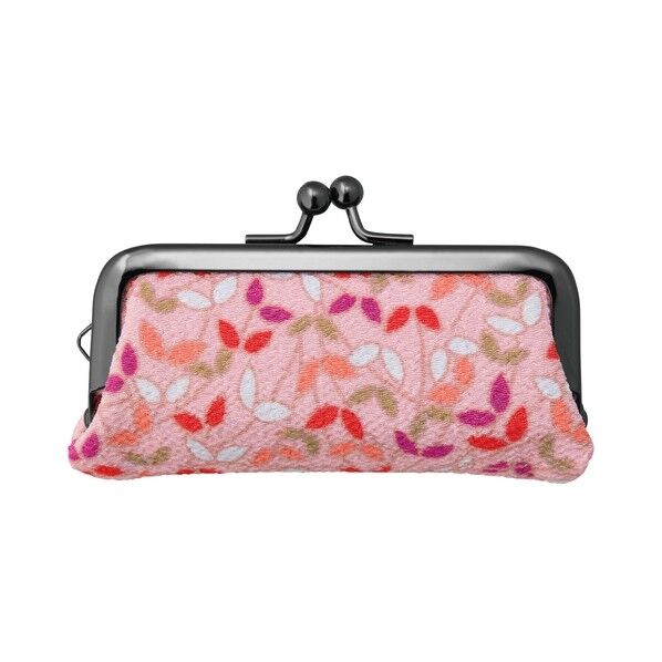 印鑑ケースF 横入 いちょう柄 桃