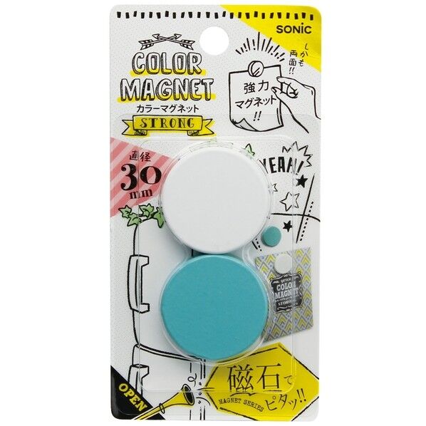 両面強力 カラーマグネット 直径30 色込