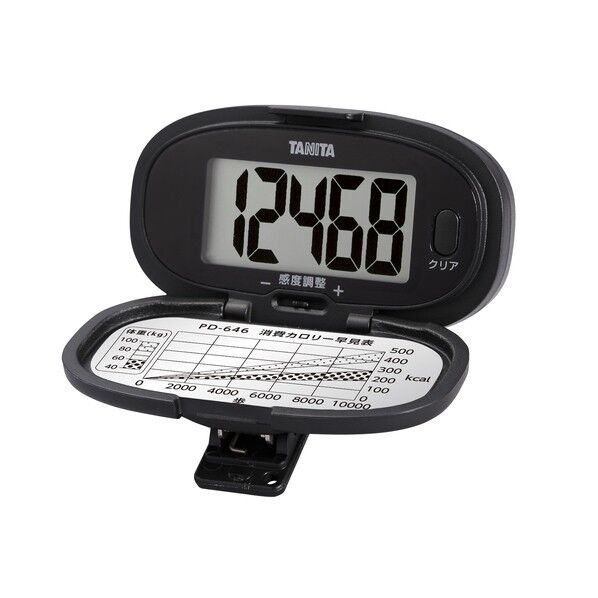 歩数計 ブラック PD-646-BK 1個