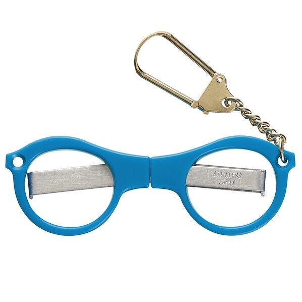 デコピンキーホルダーはさみ ブルー