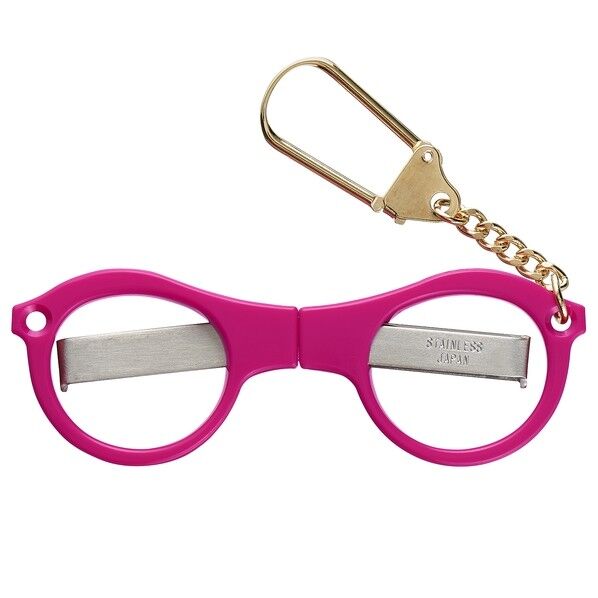 デコピンキーホルダーはさみ ピンク