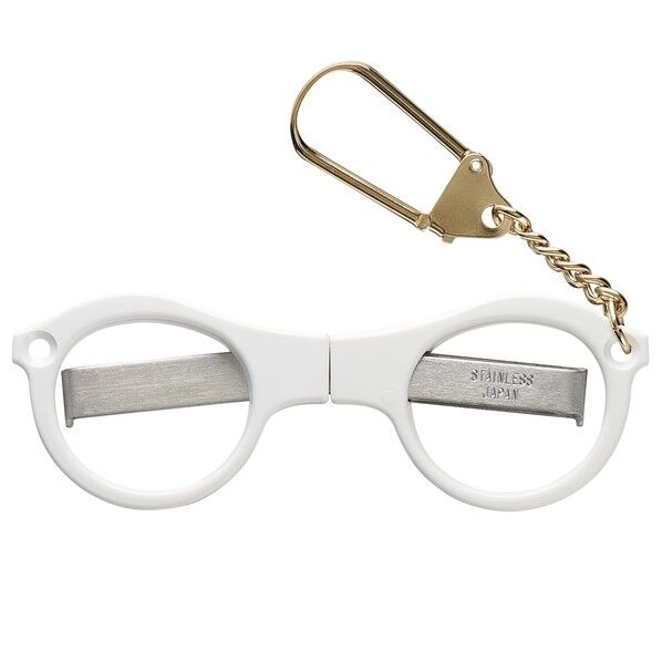 デコピンキーホルダーはさみ ホワイト