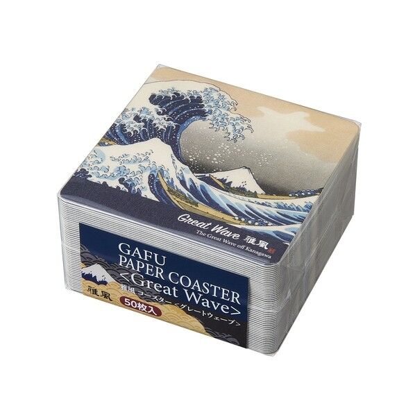 雅風 雅風 コースター Great Wave 90×90×1mm グレートウェーブ KH-2450-00 50枚