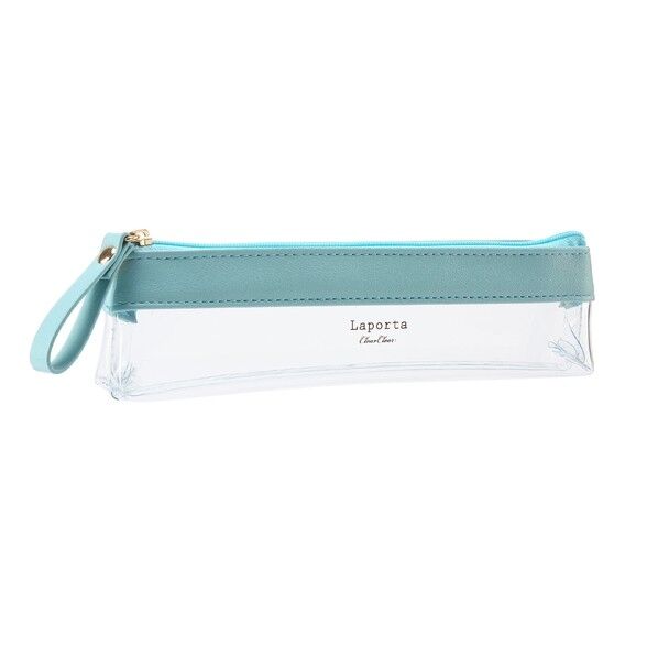 セキセイ ラポルタ クリアケース スリムペンサイズ 55×210×30mm ペールブルー LA-6331-19 1点