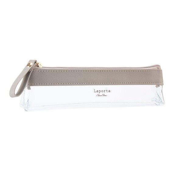 セキセイ ラポルタ クリアケース スリムペンサイズ 55×210×30mm ライトグレー LA-6331-61 1点