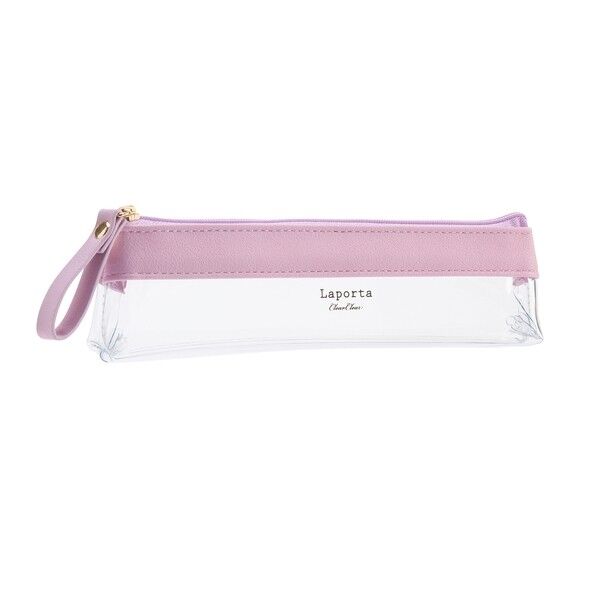 セキセイ ラポルタ クリアケース スリムペンサイズ 55×210×30mm ライトパープル LA-6331-85 1点