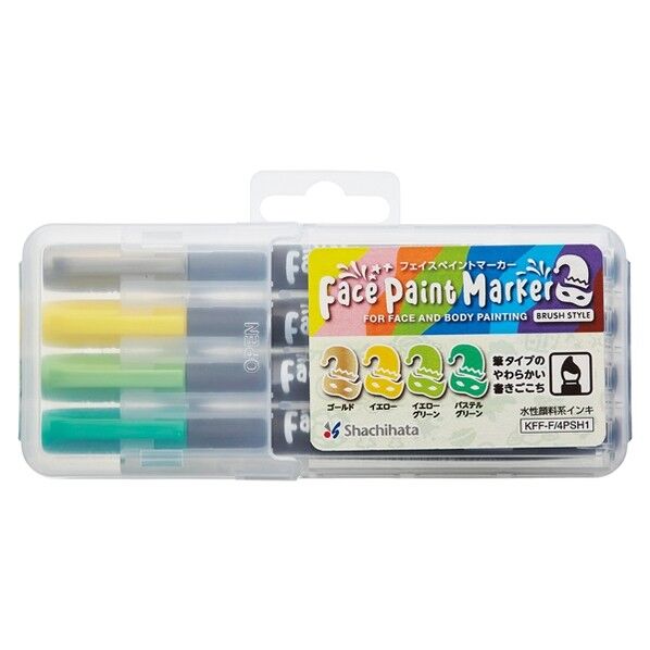 フェイスペイントM 筆 4色セット1