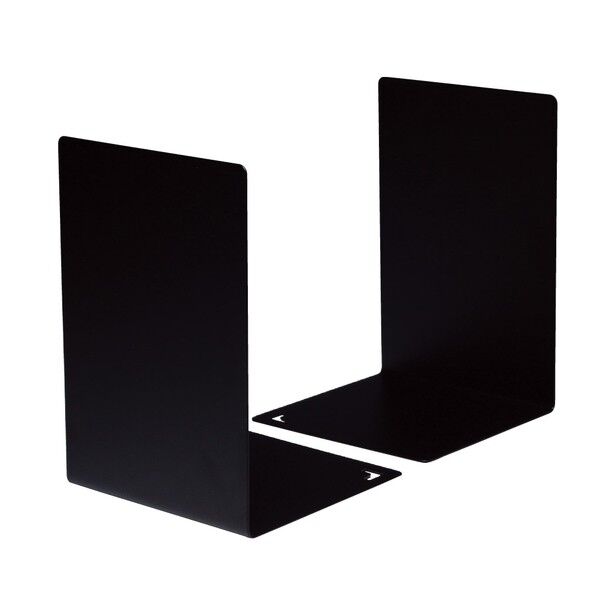 ブックエンドL型大1組(2枚) 黒 136×200×139mm DA-318-D 1