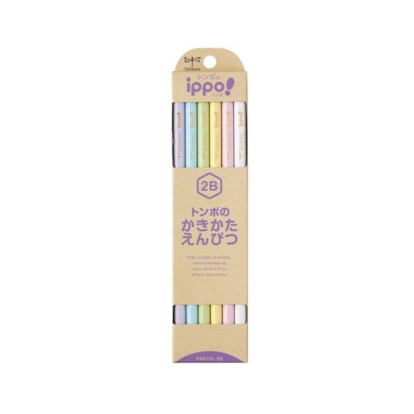 トンボ鉛筆 鉛筆 イッポ かきかたえんぴつ2B パステル KB-KNPT01-2B 12本