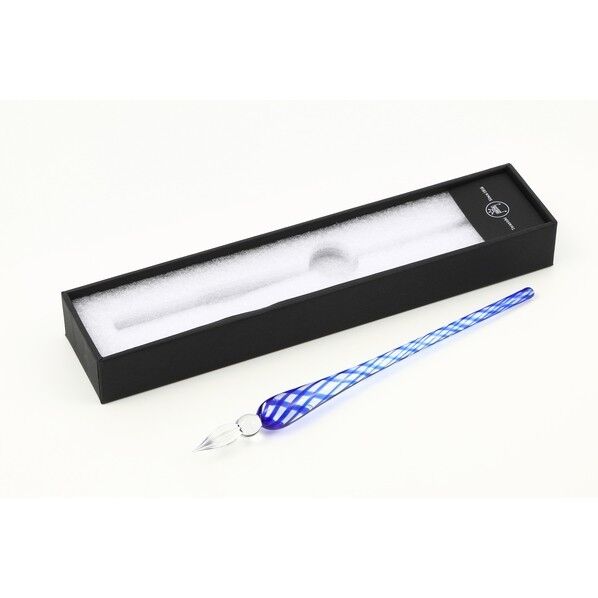 ガラスペンラインメッシュ ブルー