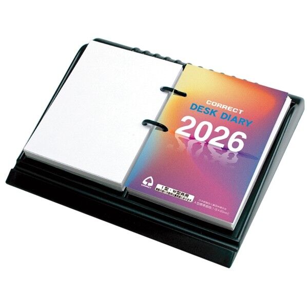 2026 卓上日記 W型台付