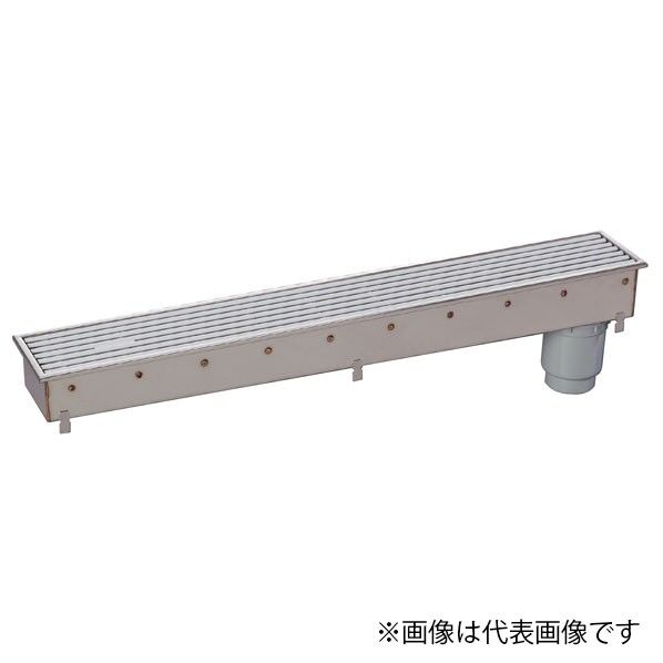 排水ユニット 樹脂グレーチング 深型 非防水縦引き 1800mm 150角タイル用 144×1794×100mm ライトグレー HRFT-15L1800-G 1台