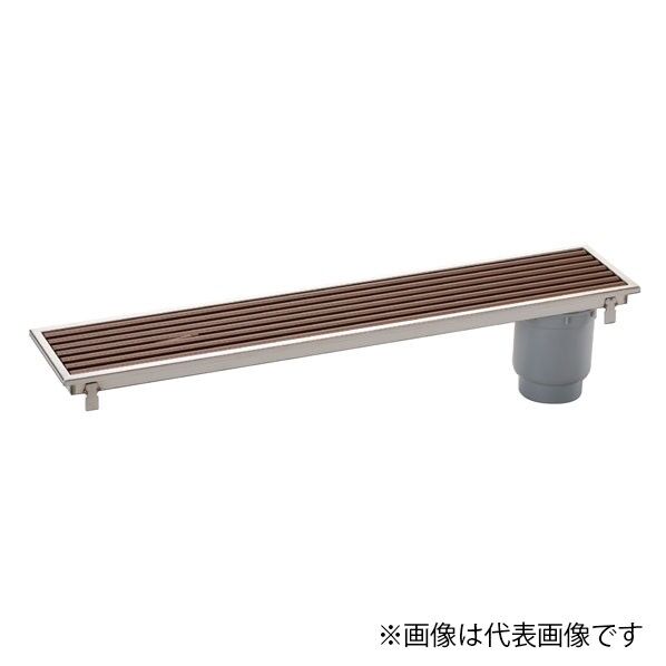 排水ユニット 樹脂グレーチング カラー浅型 非防水縦引き 900mm 150角タイル用 144×894×20mm ブラック HRCT-15L900-K 1台