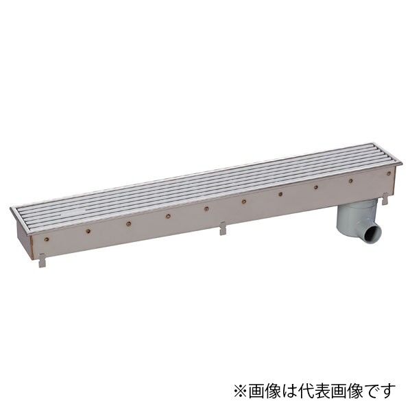 排水ユニット 樹脂グレーチング 深型 非防水横引き 1500mm 150角タイル用 144×1494×100mm ピンク HRFY-15L1500-P 1台