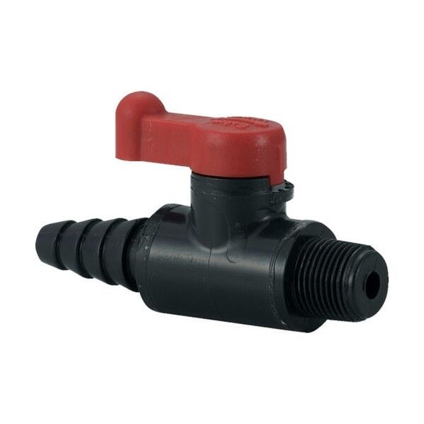 セキスイ PVC PVCミニボール弁 【オネジ1/4Xホース・EPDM】