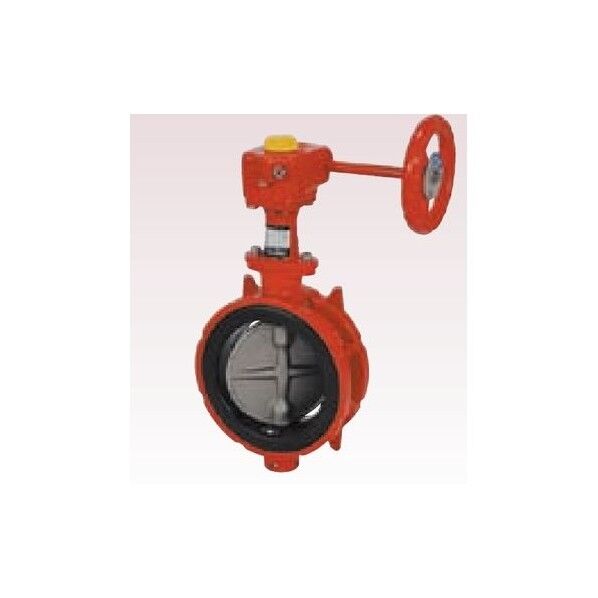 東洋ハﾞルウﾞ アルミ弁体SCS13ハﾞタフライ弁(キﾞア･消防認定･赤)